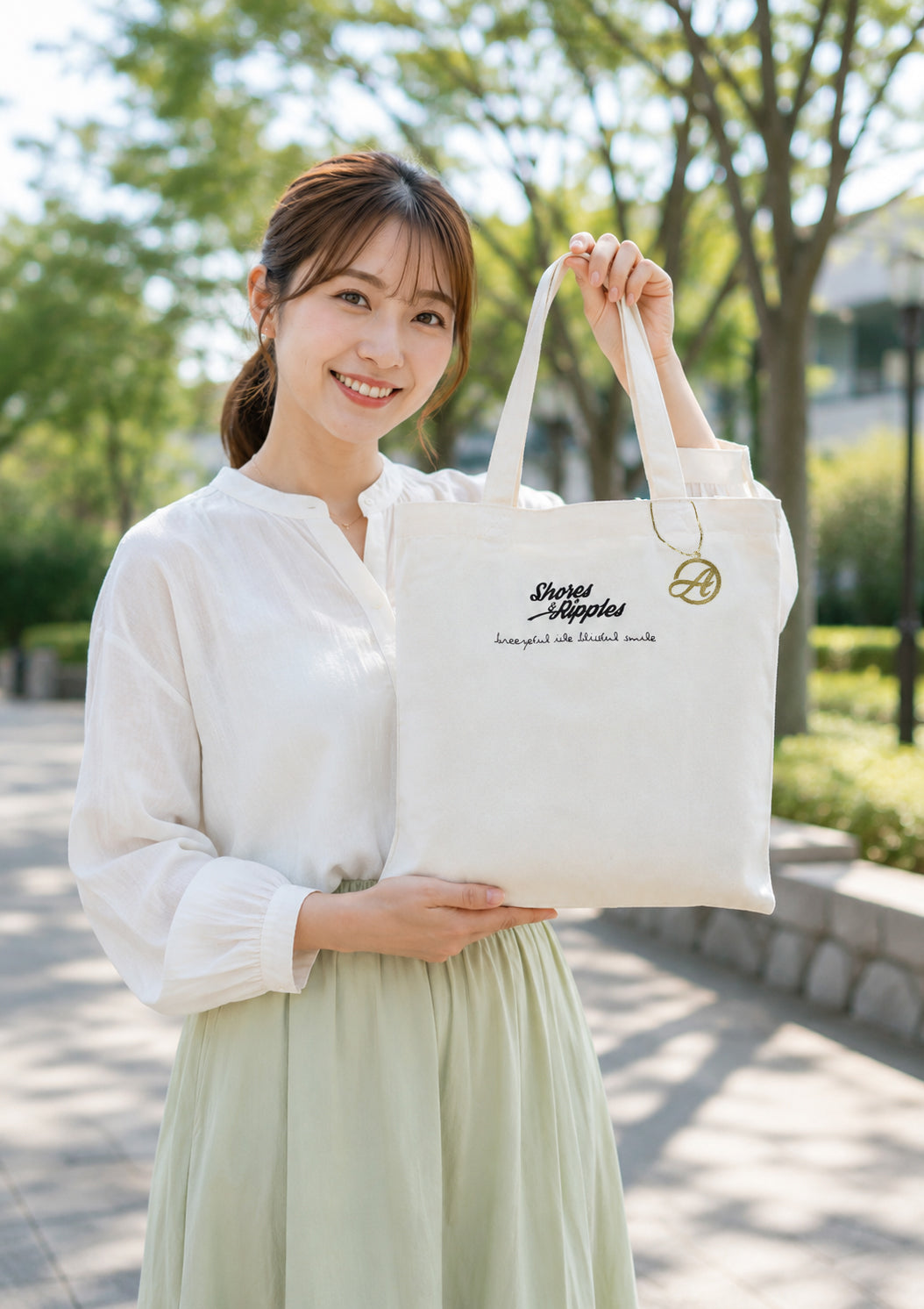 イニシャル 名入れ プリントエコバッグ